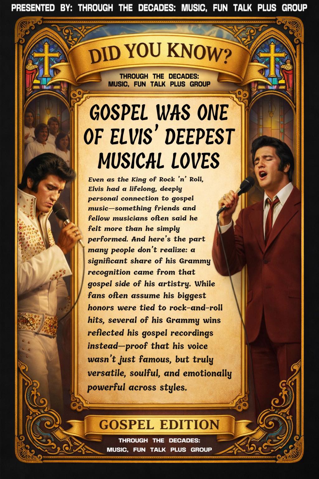 🎶 The Elvis Gospel Hour – Today and Every Sunday at 8 AM & 5 PM