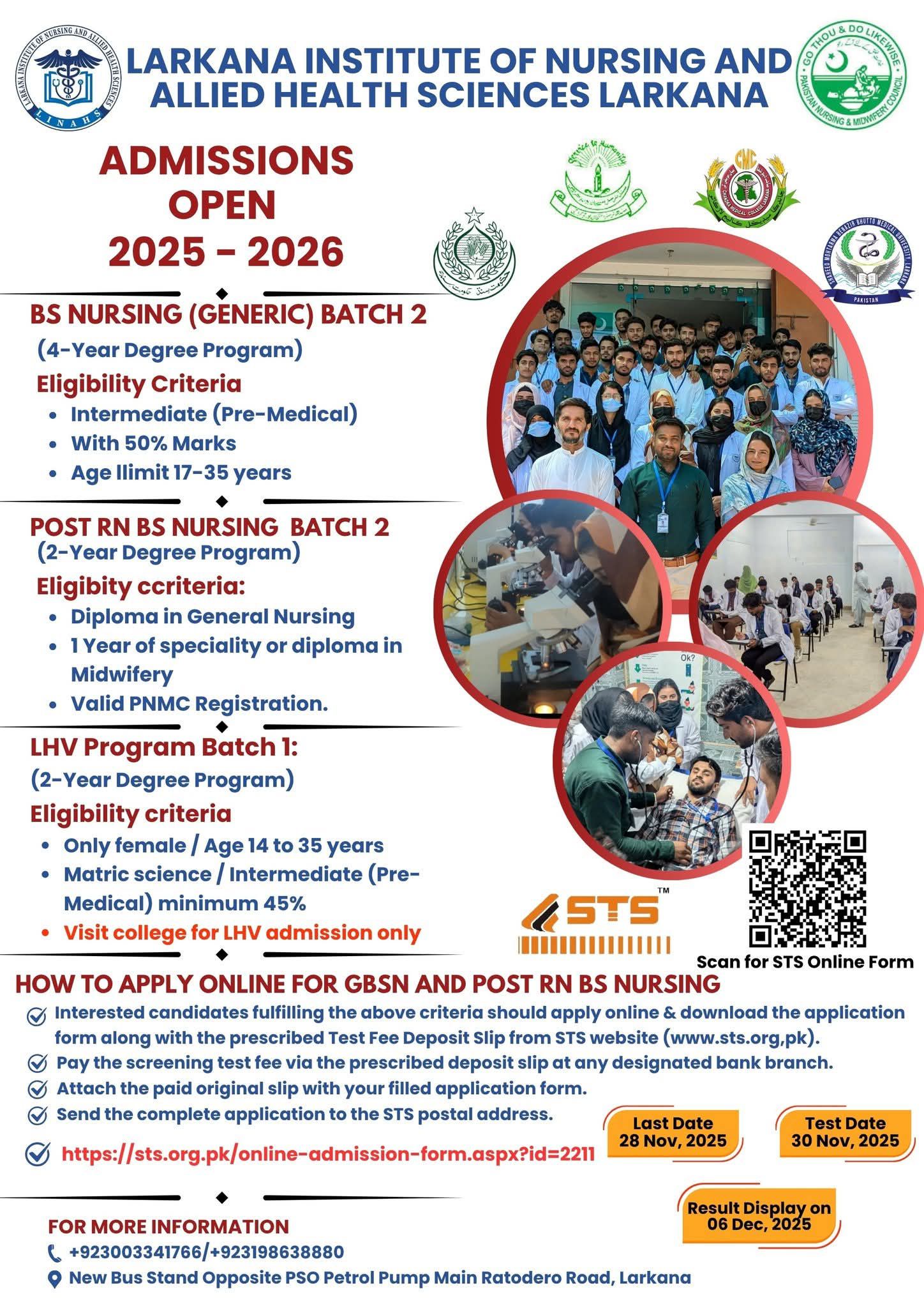 Azhar - 🎓 Admissions Open – 2025-2026! 📍 Larkana Institute of Nursing ...