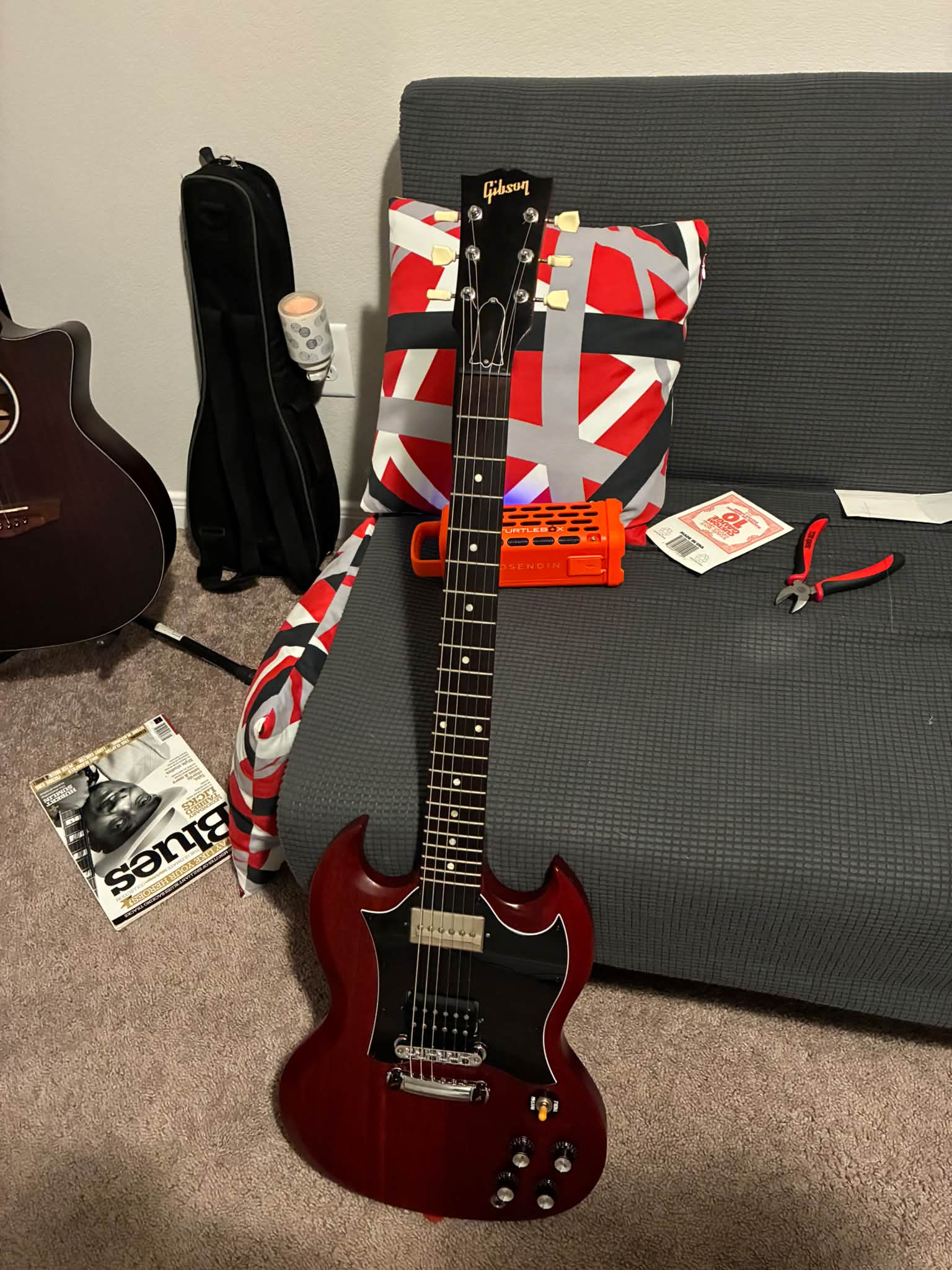 SG guitar with Phat Cat pickups