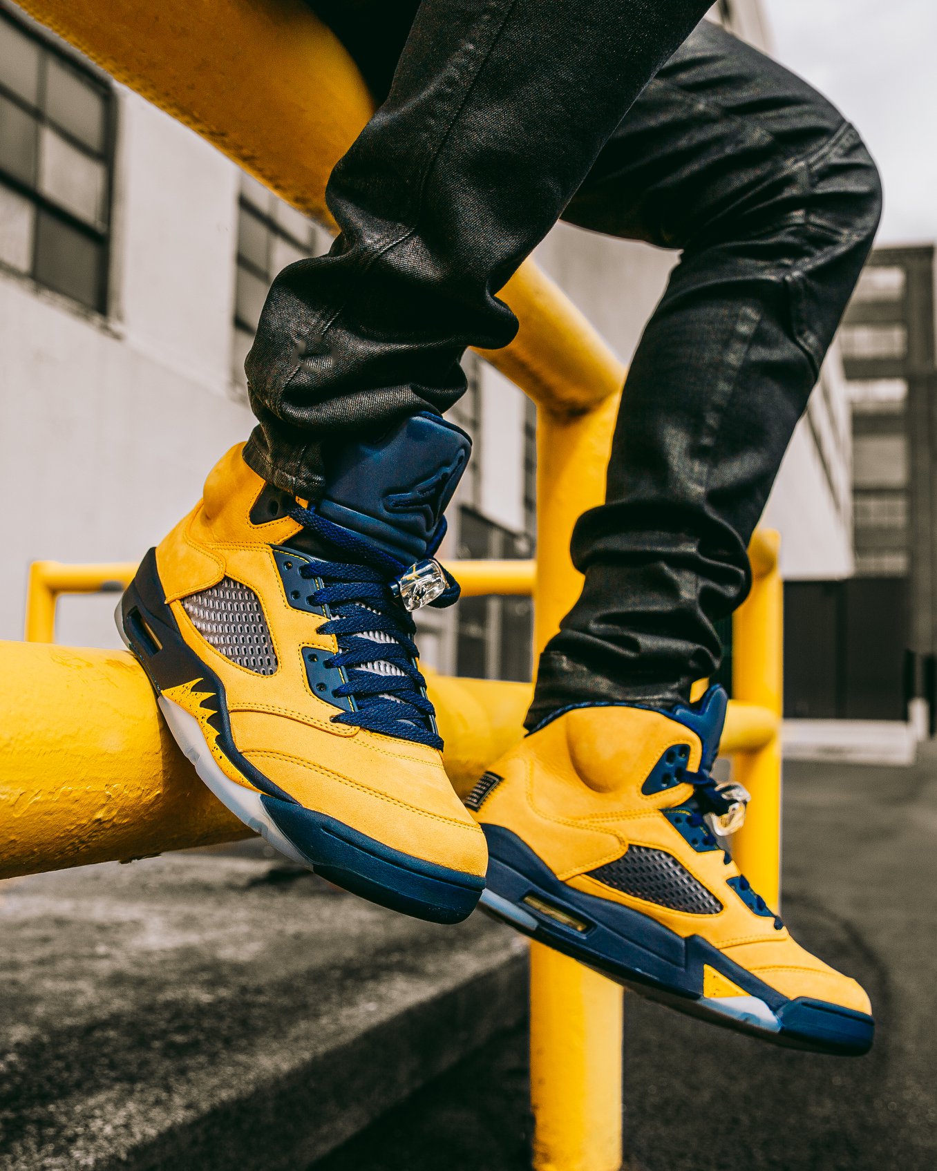 Blue Retro Michigan Air Jordan V Retro 