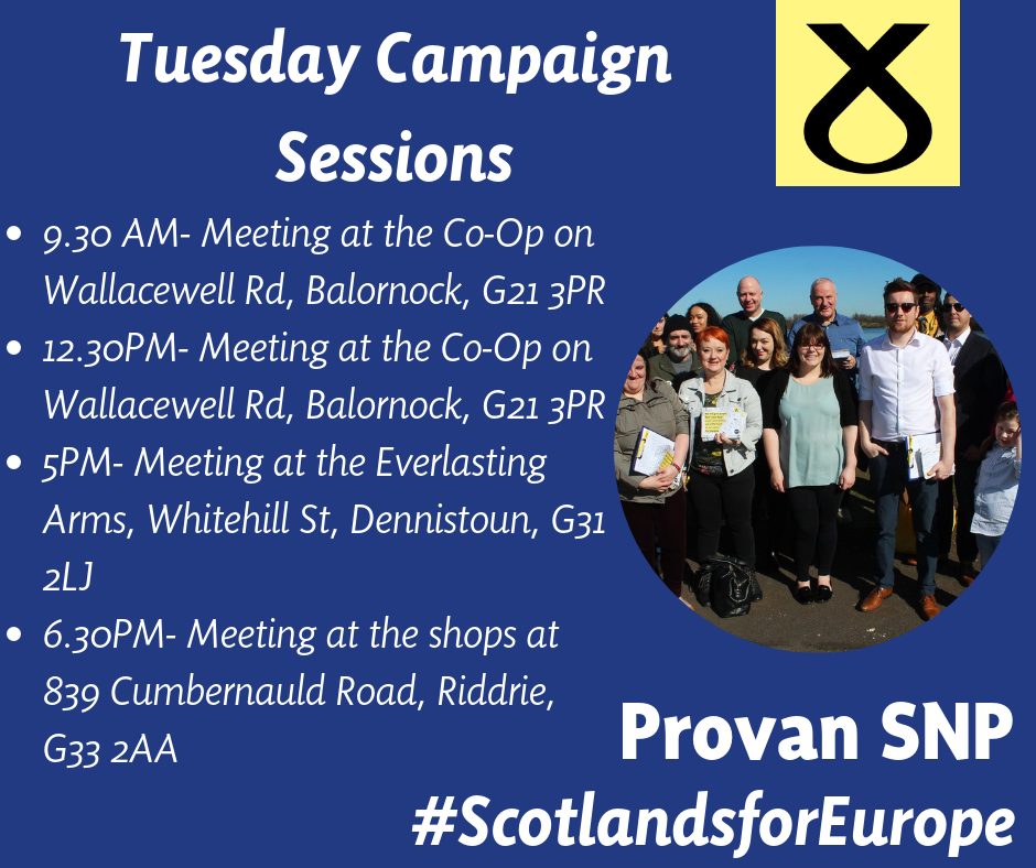 Provan SNP - Here are tomorrow's campaign sessions in one... | Facebook