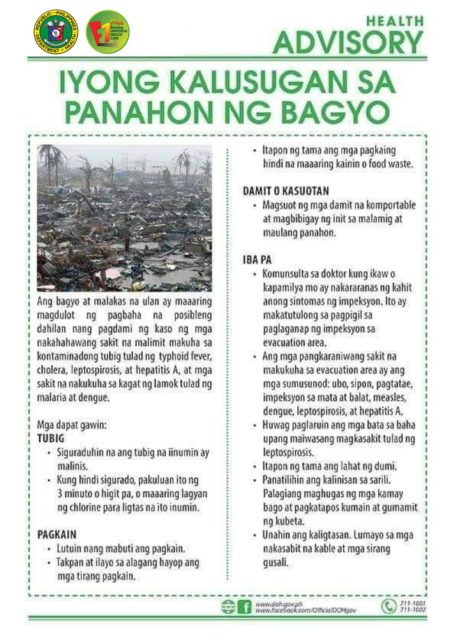 DOH Health Advisory... - Department of Health (Philippines) | Facebook