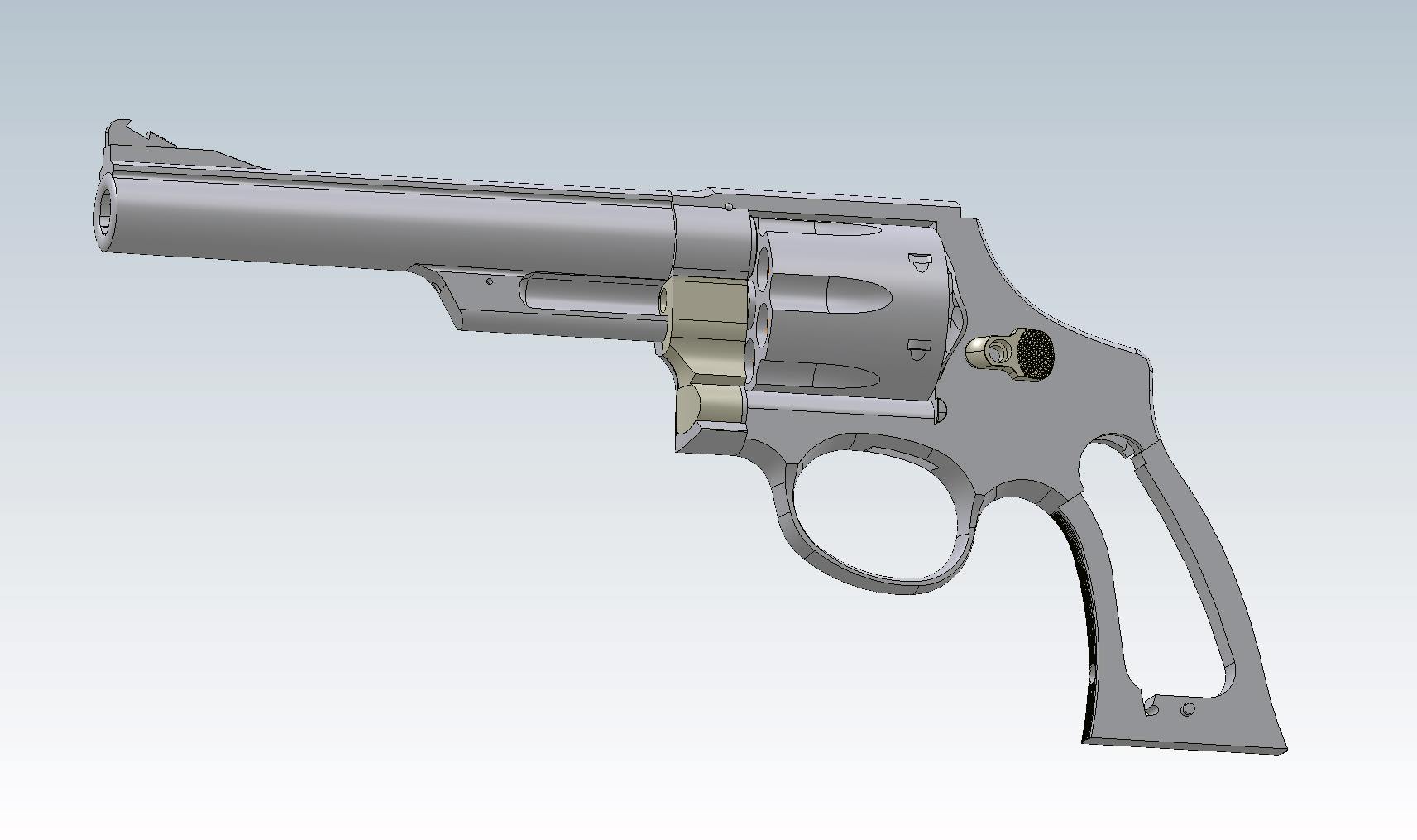 現在企画中のM29-2金属モデルガンコンパチキットのデータを3Dにした