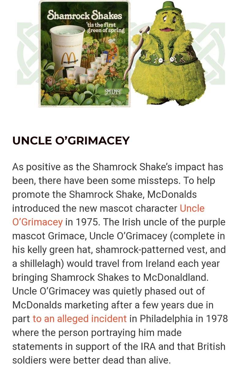 Uncle O'Grimacey - the Irish uncle of Grimace 1975
