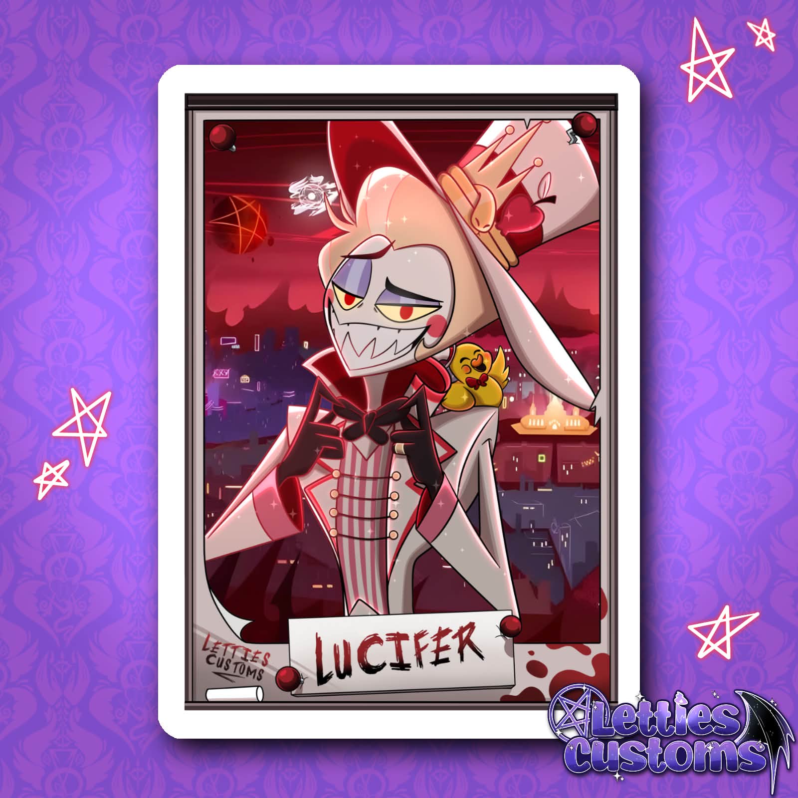 Hazbin Hotel: Lucifer Trading Card Now Available on Etsy