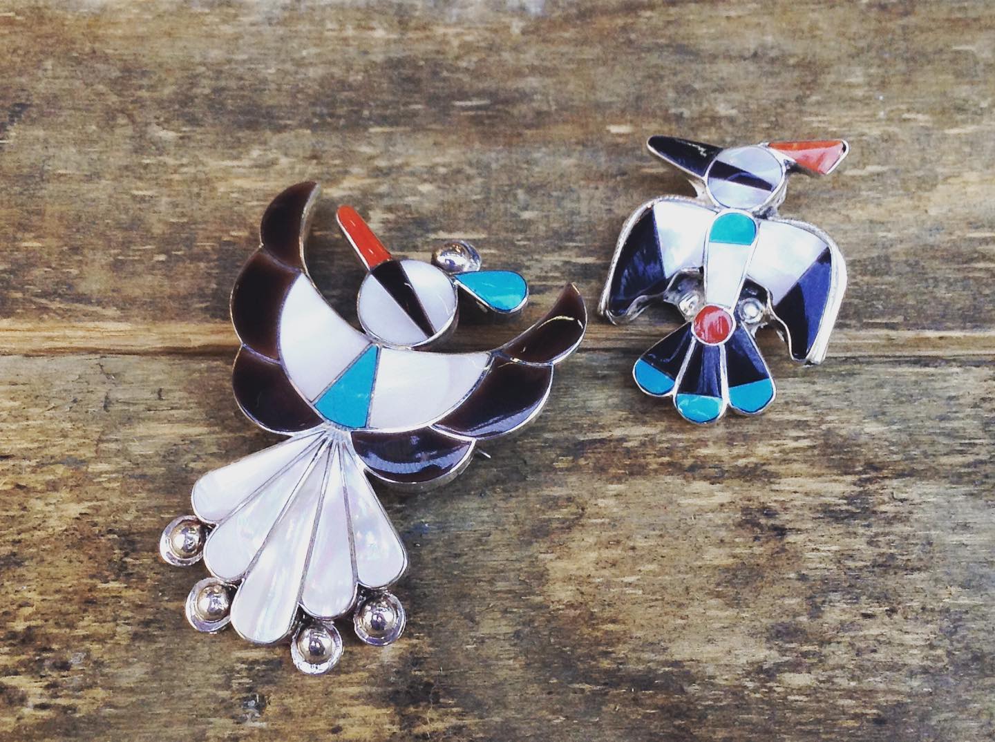 ▪️Leagus Ahiyite（Zuni）Thunderbird Pin（Pendant）Inlay Multi 