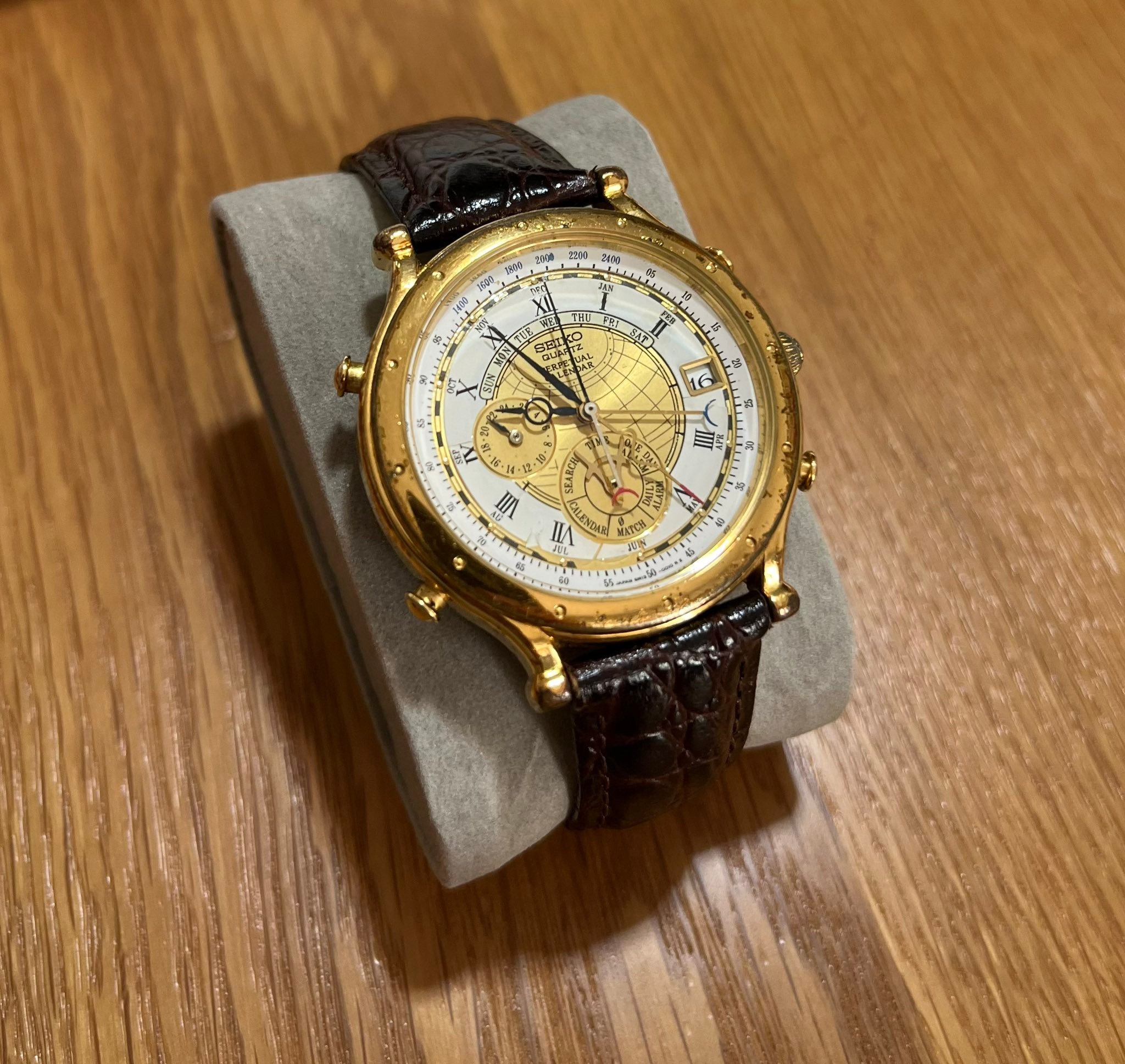 Rare SEIKO Age Of Discovery Perpetual Calendar 6M13-0010, Ref