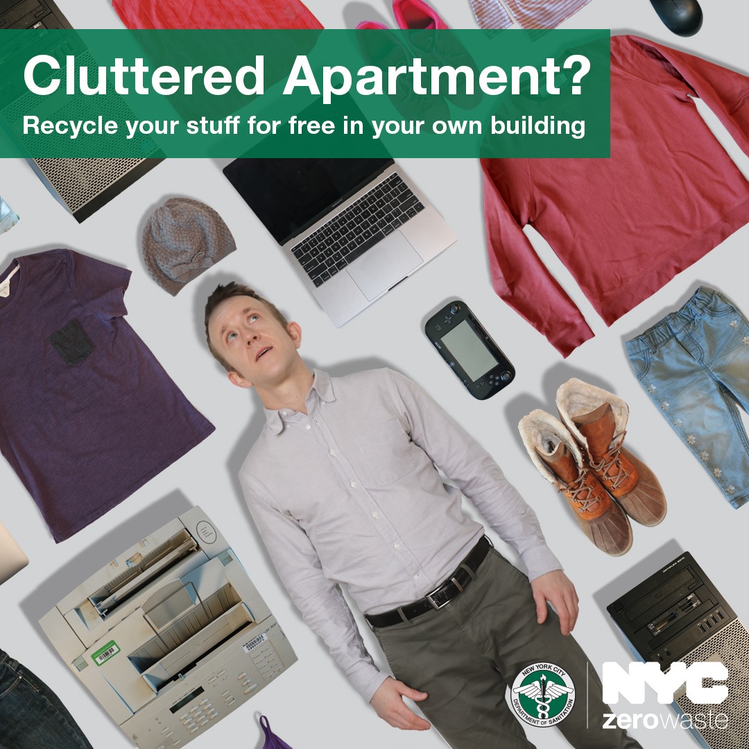 NYC - Too much stuff in your apartment? Recycle it for free in your own ... - Contemporary Apartment Recycle Sale