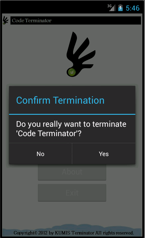 Code terminator