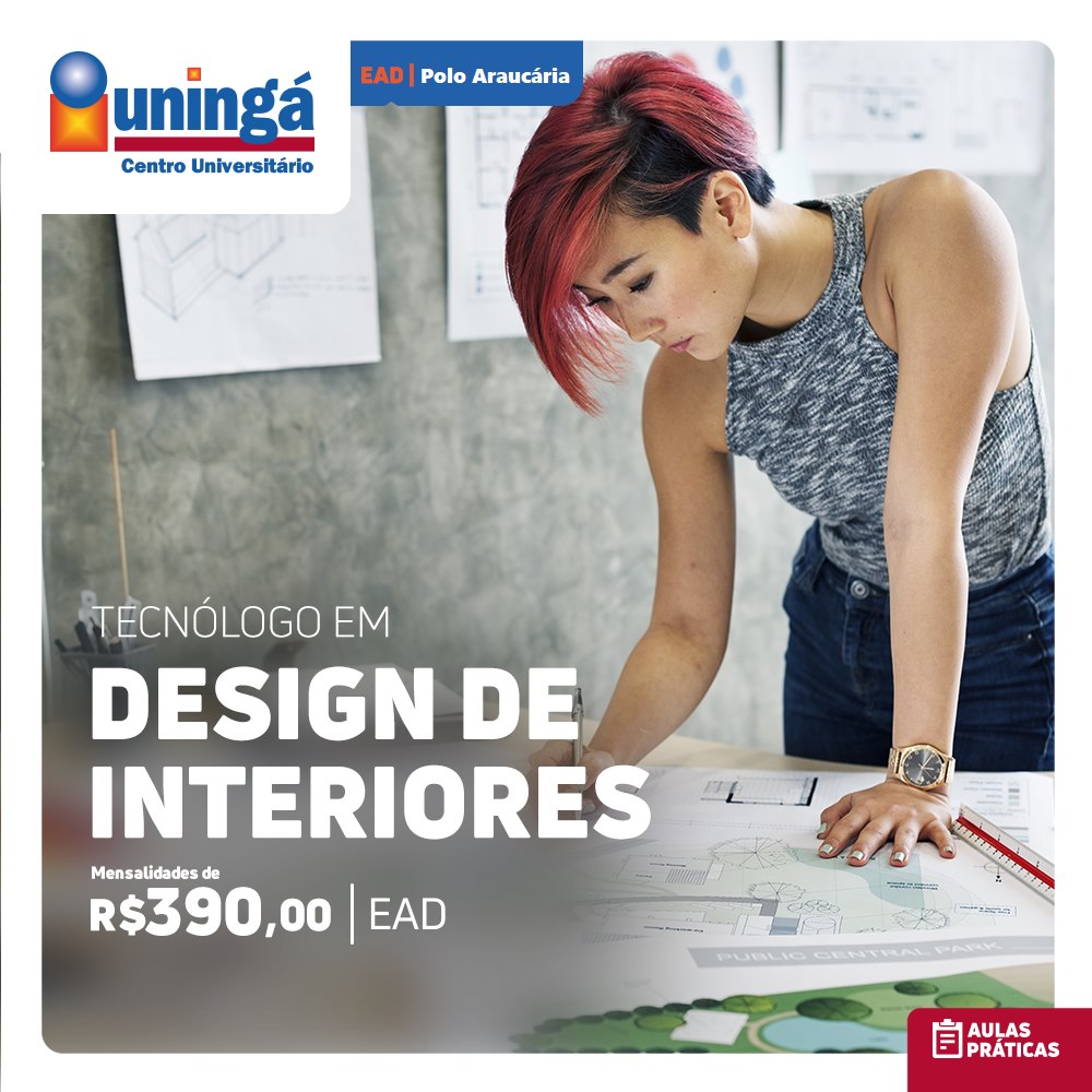 🏚🕋Design de Interiores O... - Uningá Araucária Polo EaD