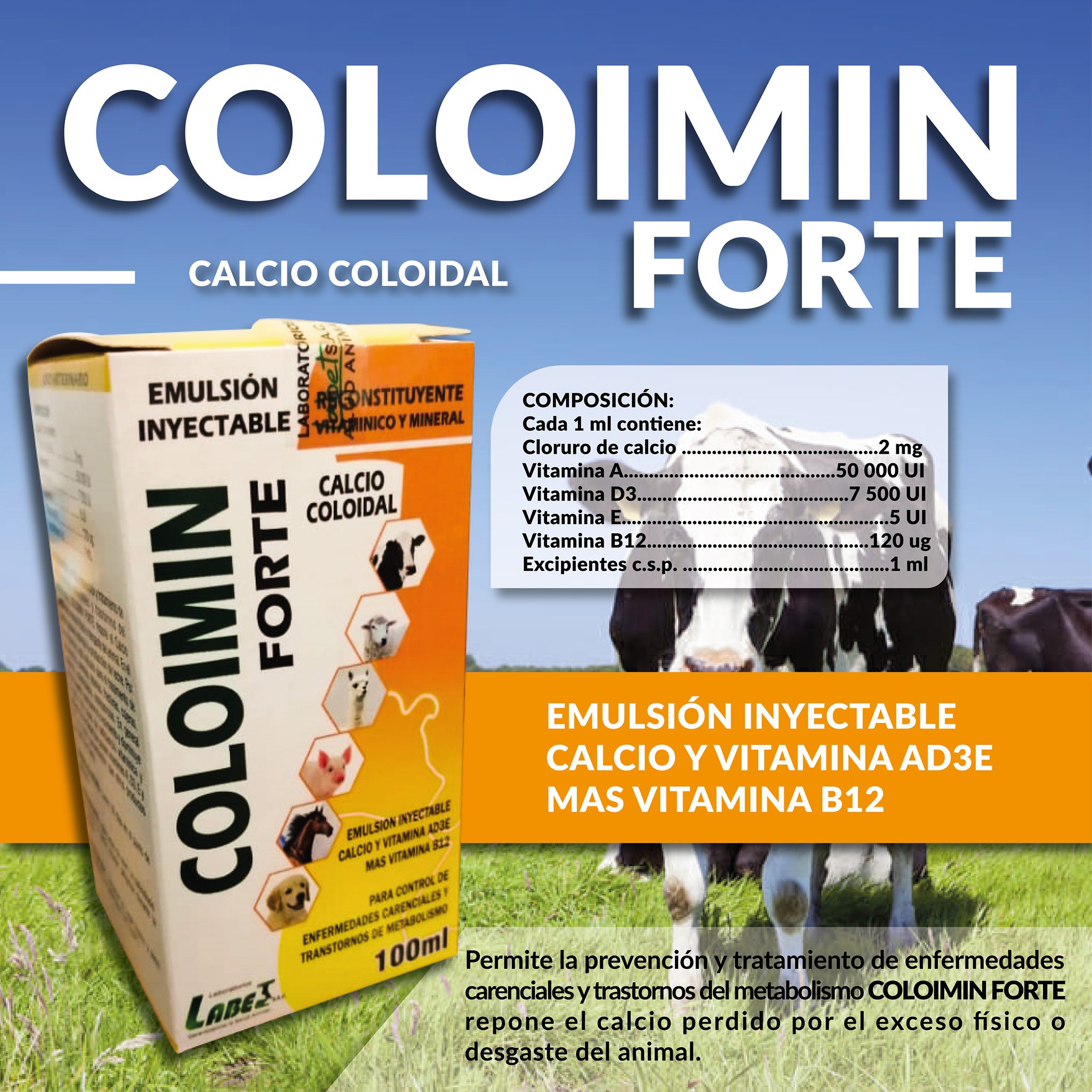 COLOIMIN FORTE COMPOSICIÓN: Cada 1... - Laboratorios LABET