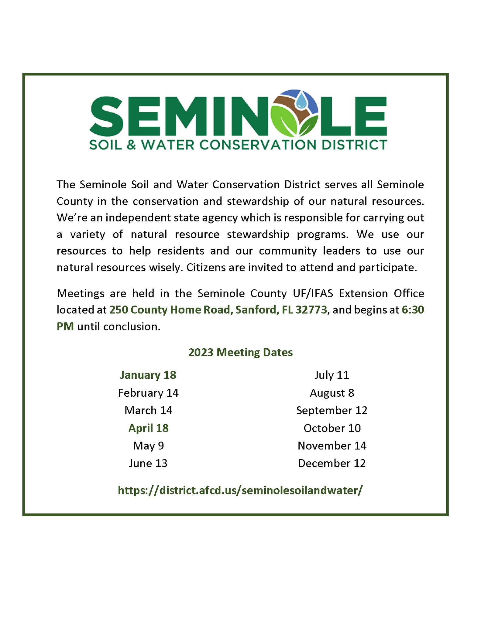 Seminole Soil & Water Conservation District | Sanford FL