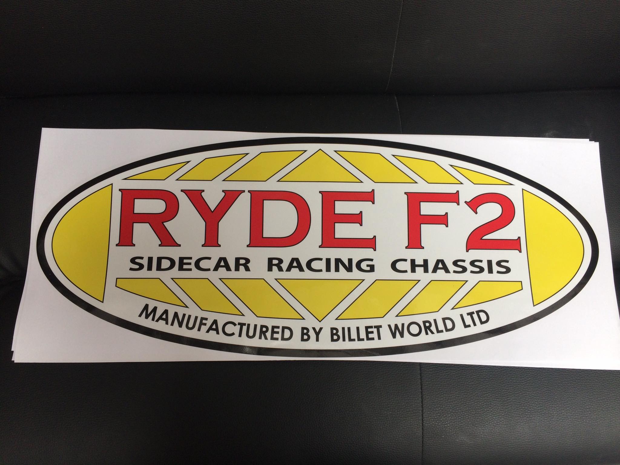 Sample stickers have arrived. 👍👍 - RYDE Sidecar Racing Chassis | Facebook