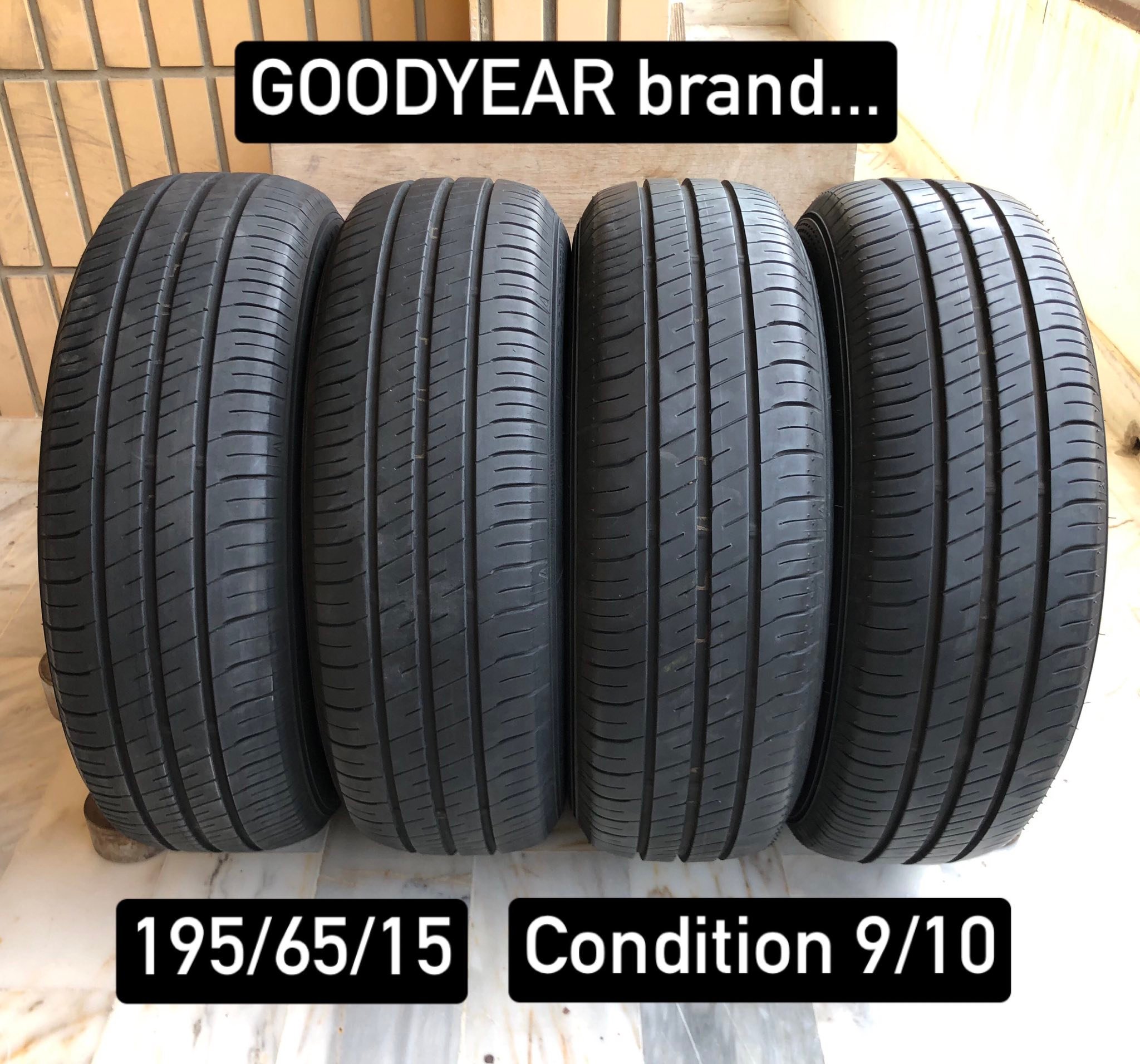 Tire size : 195/65/15 Tire brand : GOODYEAR efficientgrip ECO 