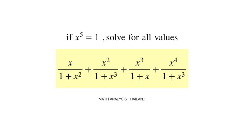 Math Analysis Thailand