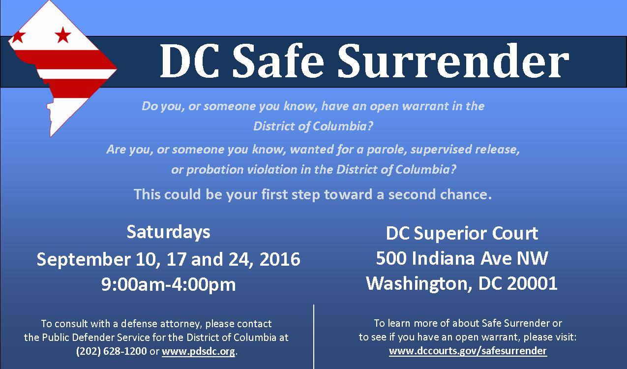 #DCSafeSurrender starts today! #DC Superior Court Associate Judge ...