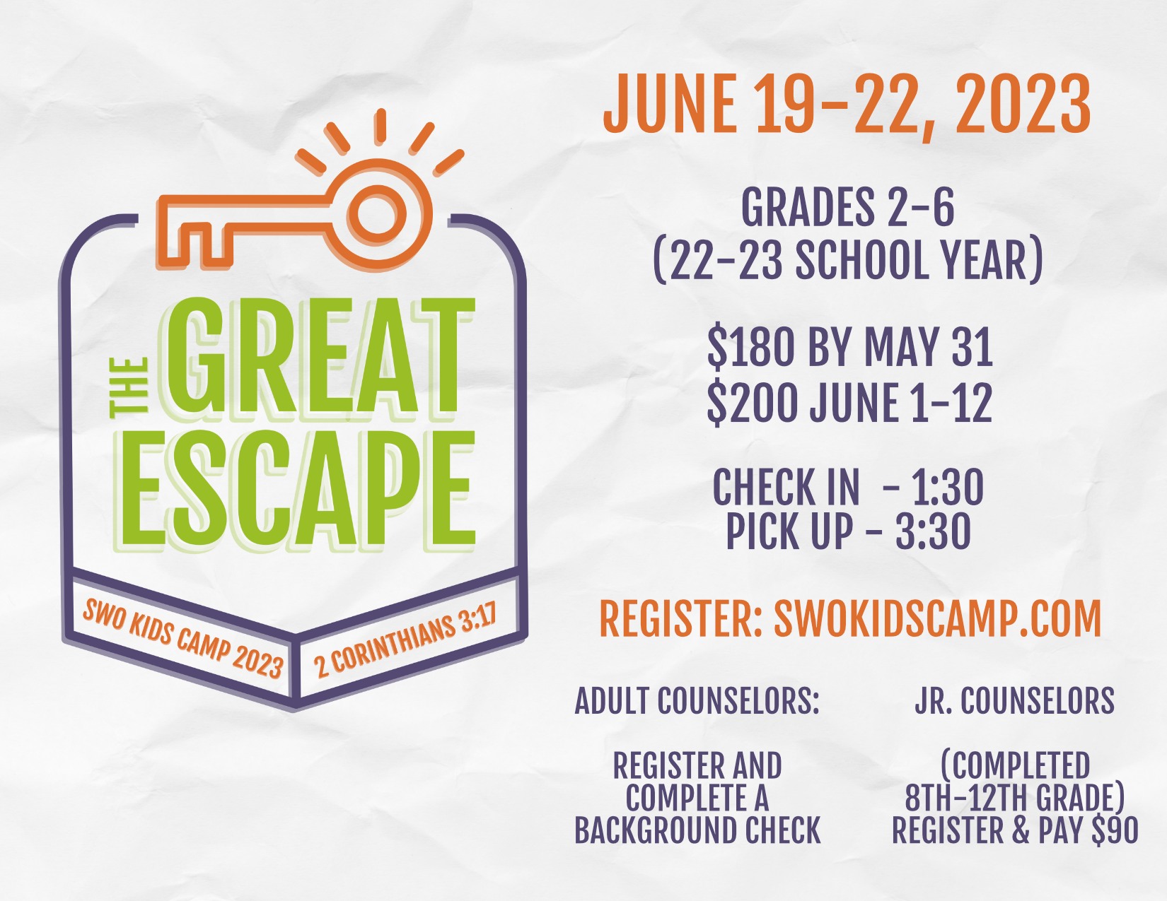 SWO - WHAT?? We're only 2 1/2 weeks away from opening registration for ...