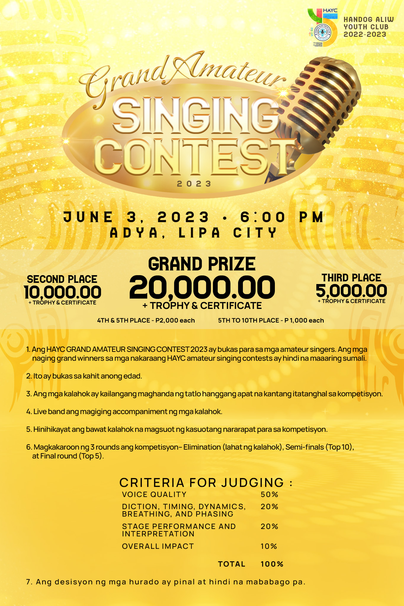 HAYC Official - Muling nagbabalik ang pinakapinanabikang HAYC Grand ...