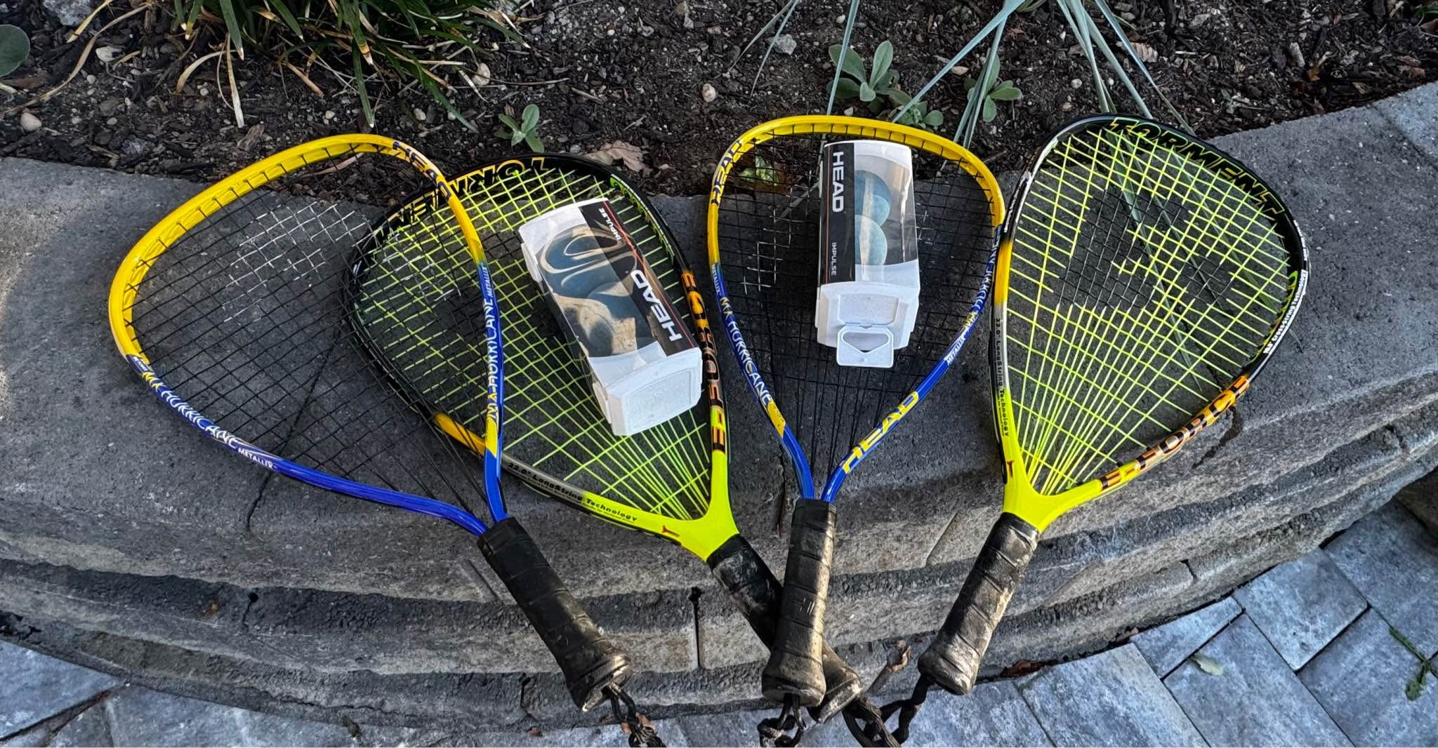 4 racquetball rackets excellent condition - Racquetball & Squash ...