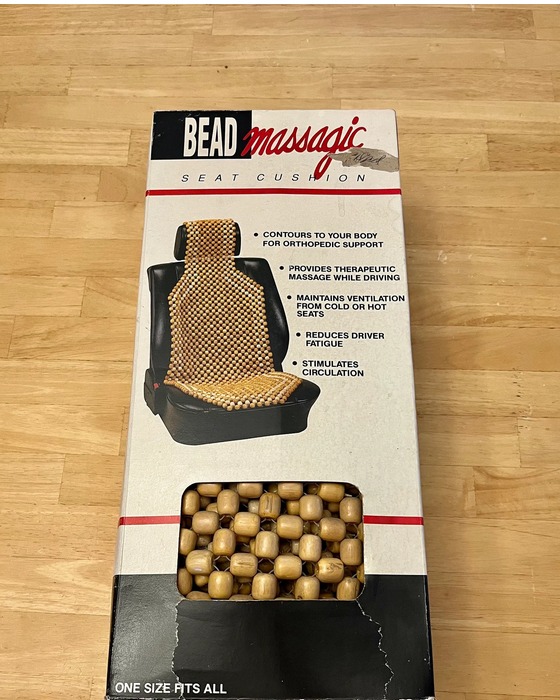 Natural Wood Wooden Beaded Seat Cover