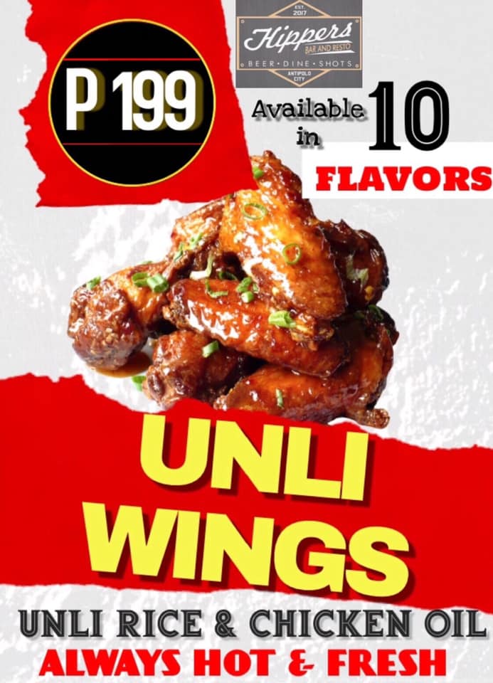 Hippers - 🎊Unli Wings + Unli Rice + Chicken Oil🎊 (For Only Php. 199 ...