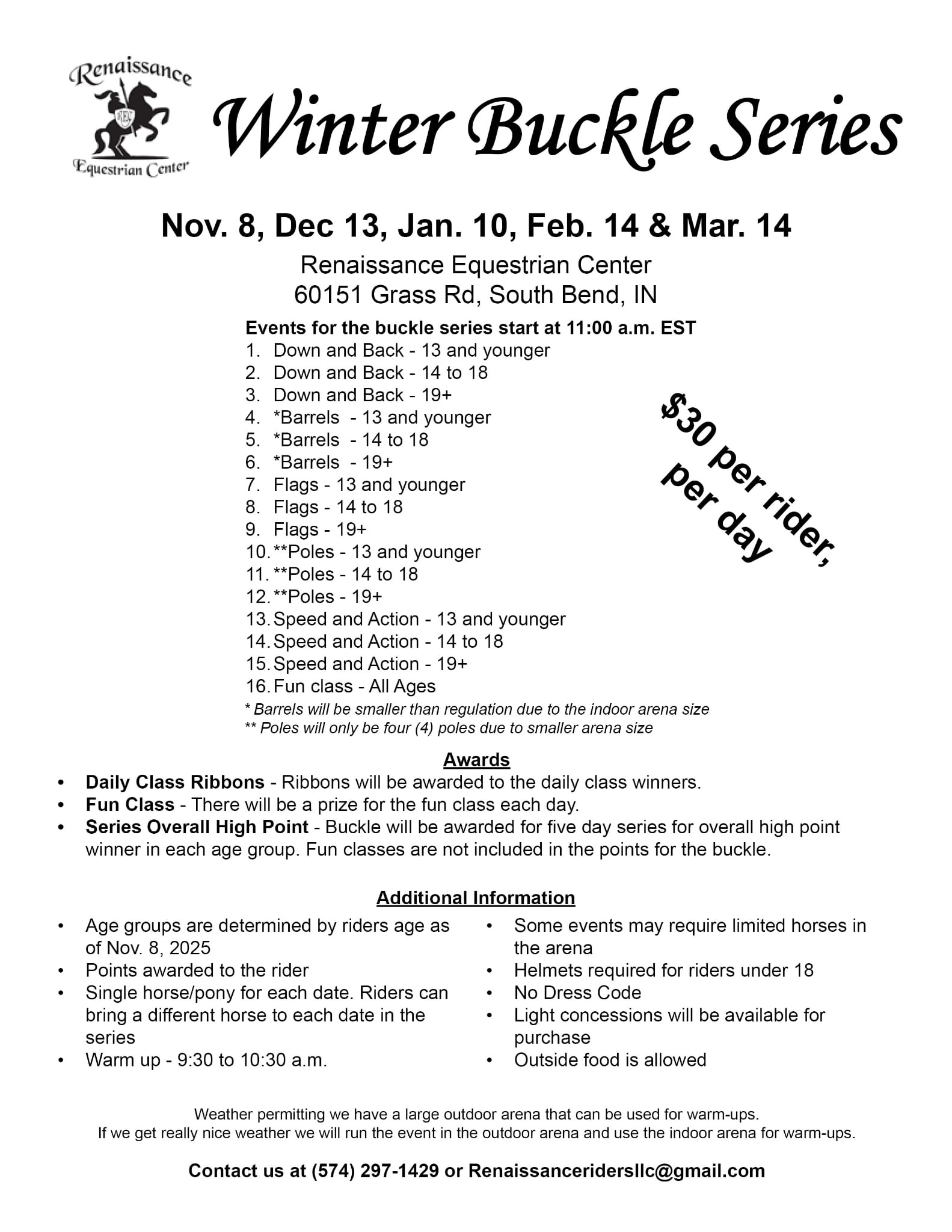 First show winter buckles series