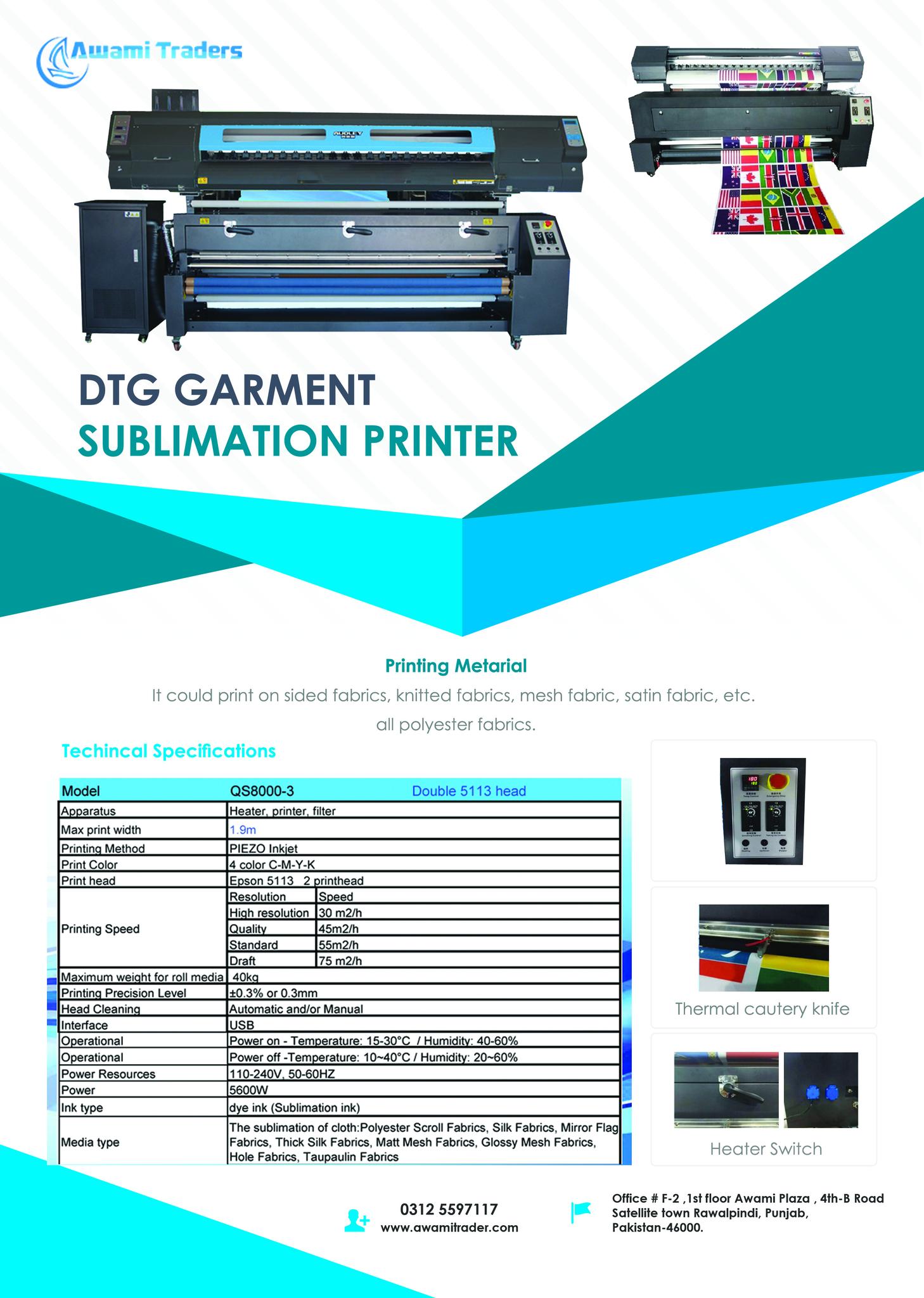 Awami Traders - DTG GARMENT SUBLIMATION PRINTER SIMPLE,...
