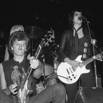 Sex Pistol Steve Jones performing with the Runaways at the Whisky