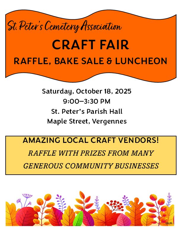 Cemetery Association Craft Fair, Luncheon, Bake Sale & Raffle
