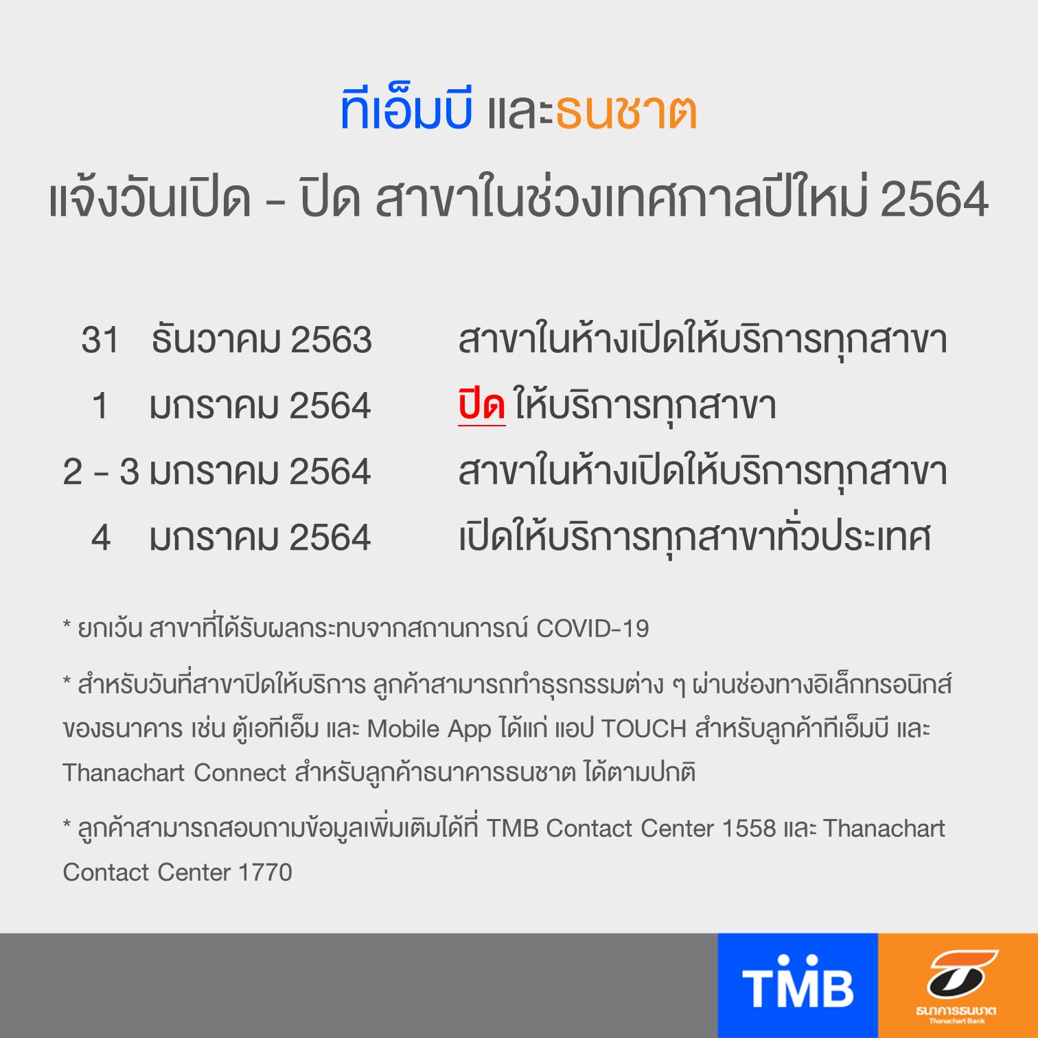 ttb bank - ทีเอ็มบี และธนชาต ขอแจ้งวันเปิด -... | Facebook