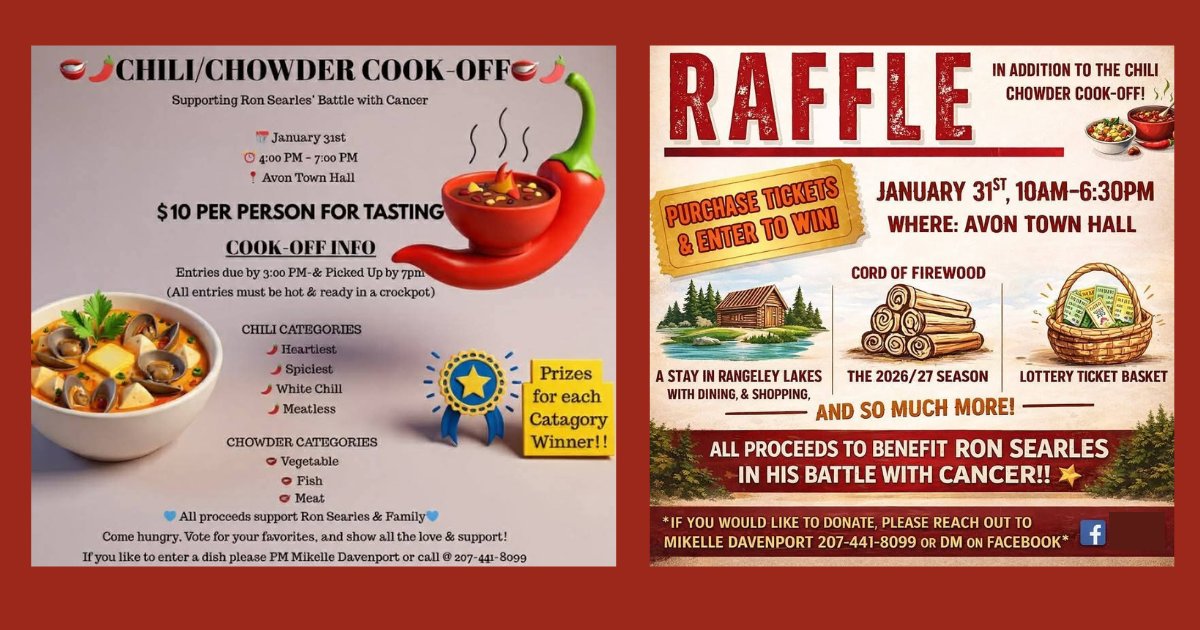 Chili/Chowder Cook-Off & Raffle For Ron Searles