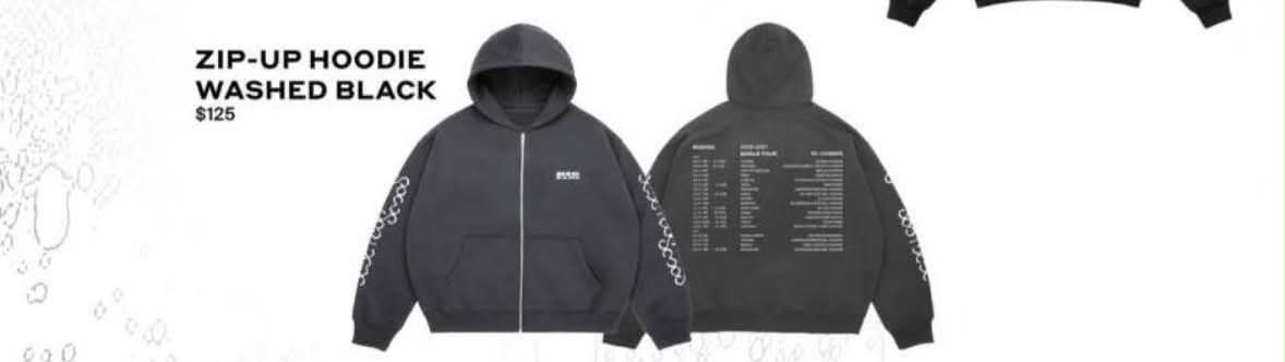 Big Bang World Tour 2026 black zip-up hoodie in large for sale or