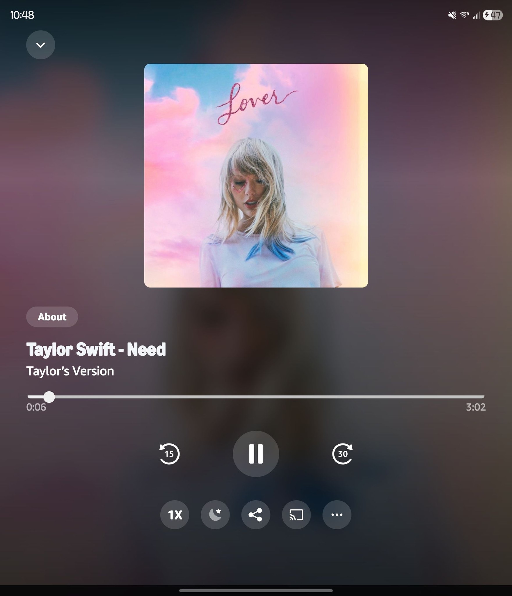 Unreleased Taylor Swift song on repeat
