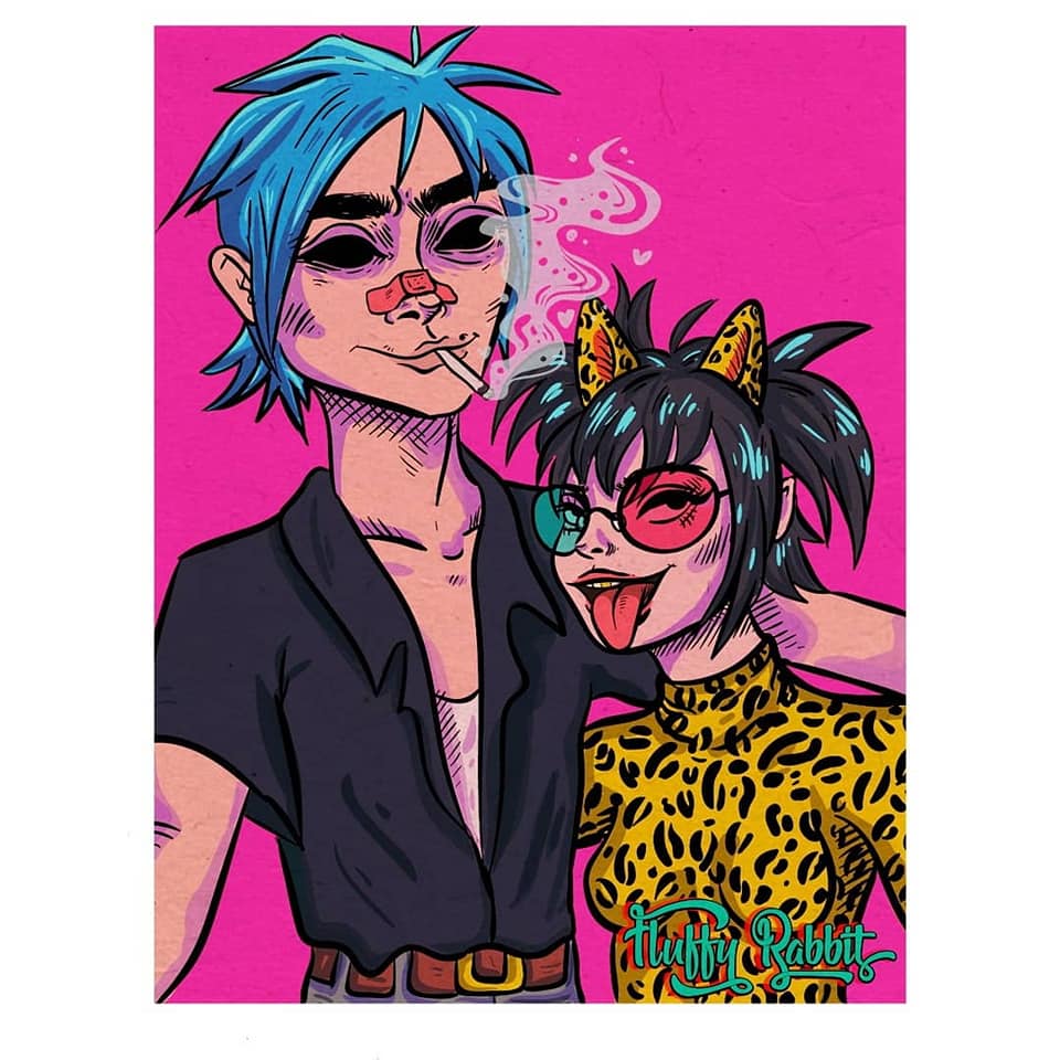 Fluffy Rabbit - Noodle y 2d de gorillaz💞💞💞💞 | Facebook