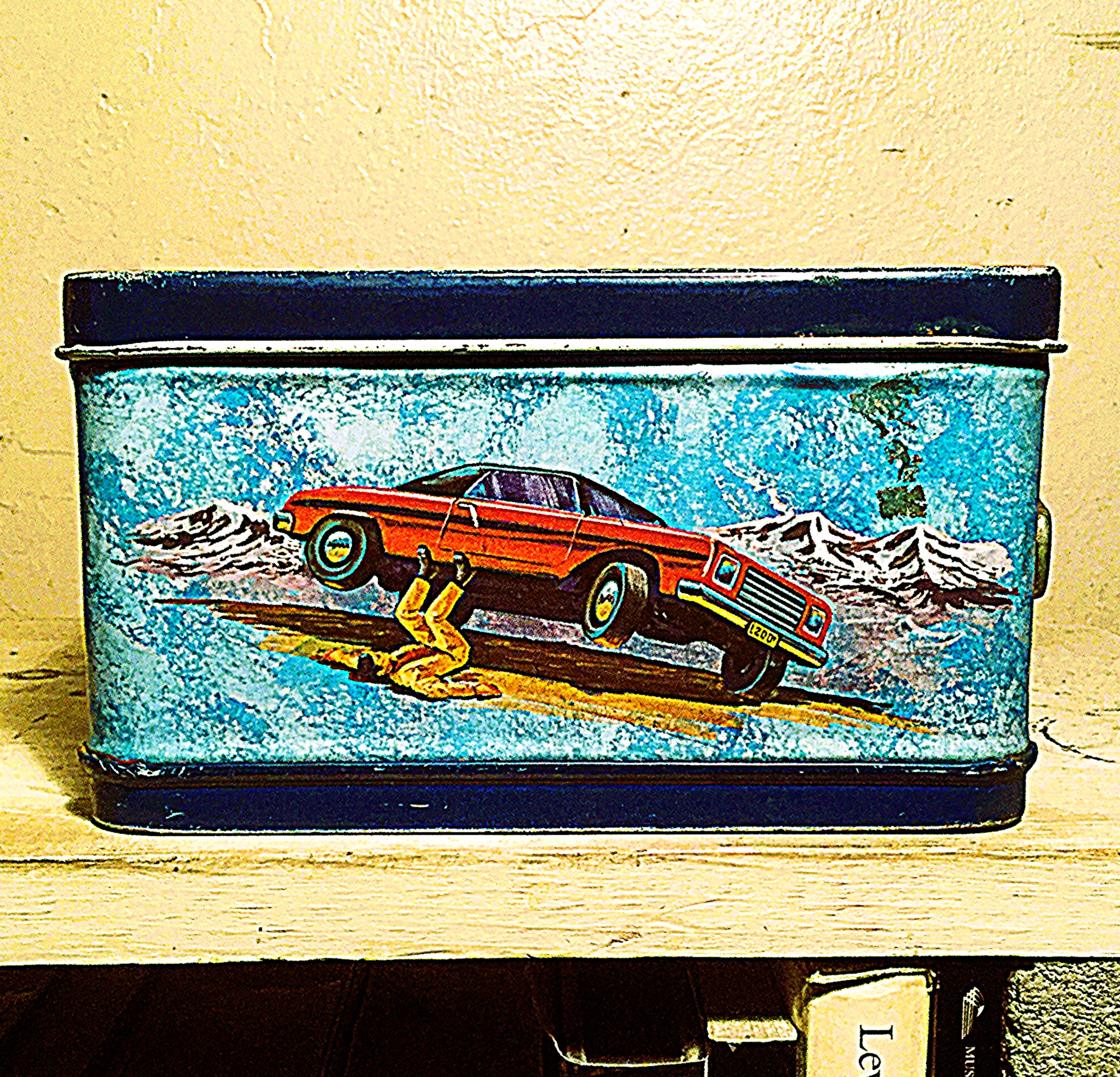Vintage 1974 Six Million Dollar Man metal lunch box by Aladdin