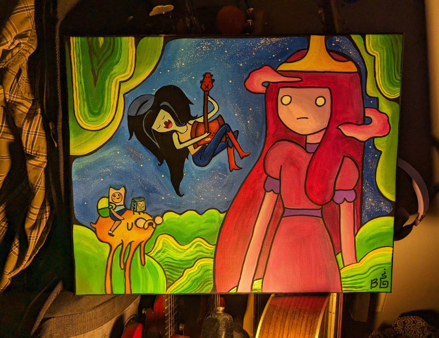 just finished this adventure time painting! let me know what you