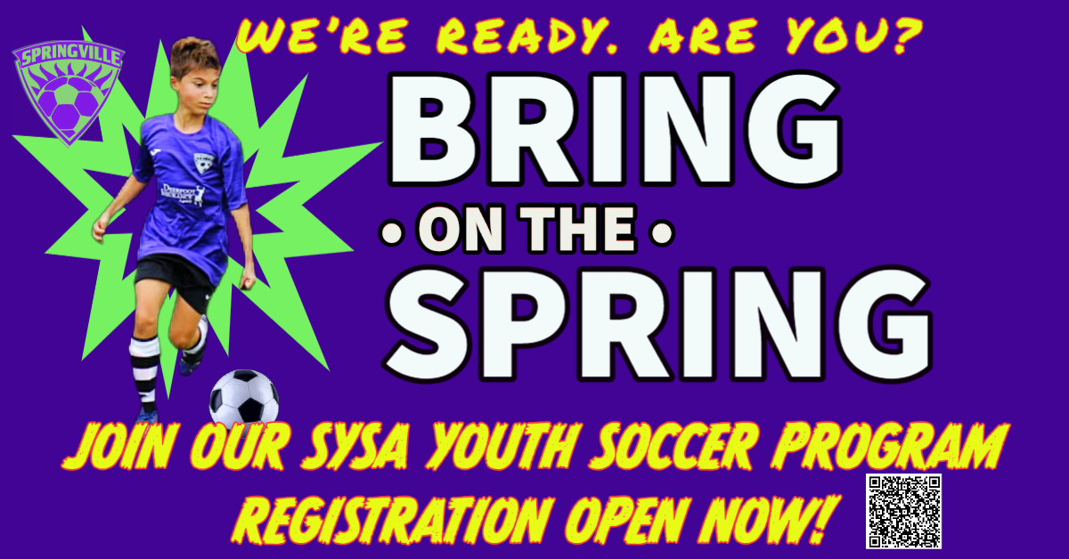SYSA-Springville - Now registering all ages from under 4 and up!!! Scan ...