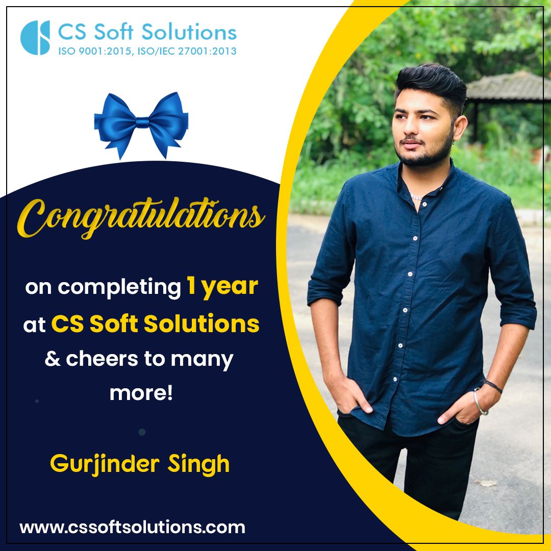 Congratulations Gurjinder Singh for... - CS Soft Solutions | Facebook