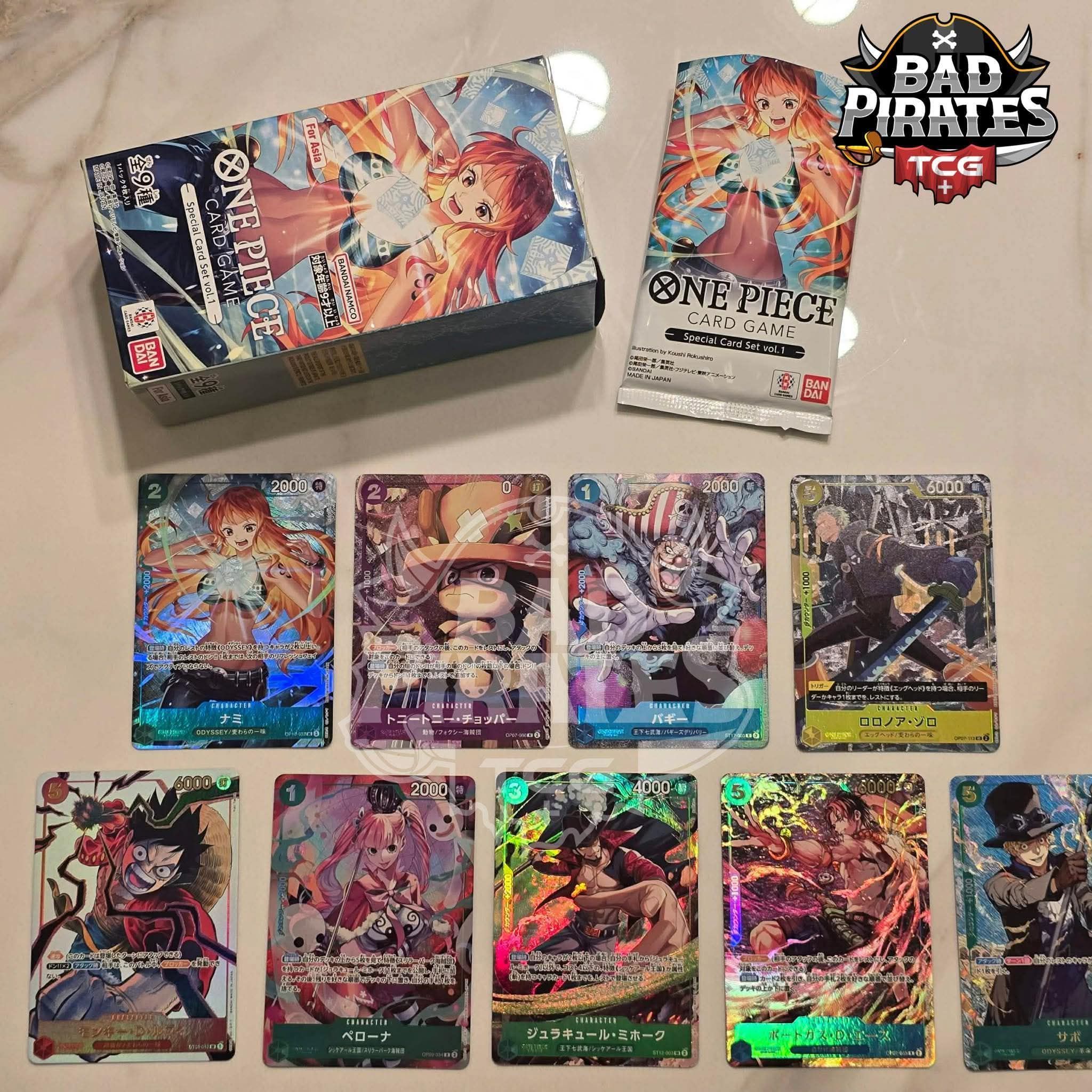 One Piece special card set vol. 1 available at Geloy's Gamezone