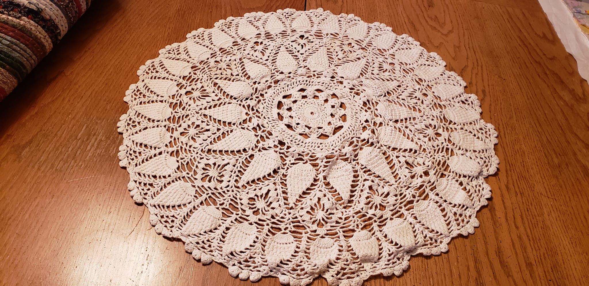 First attempt at 8-point star doily using free vintage crochet pattern