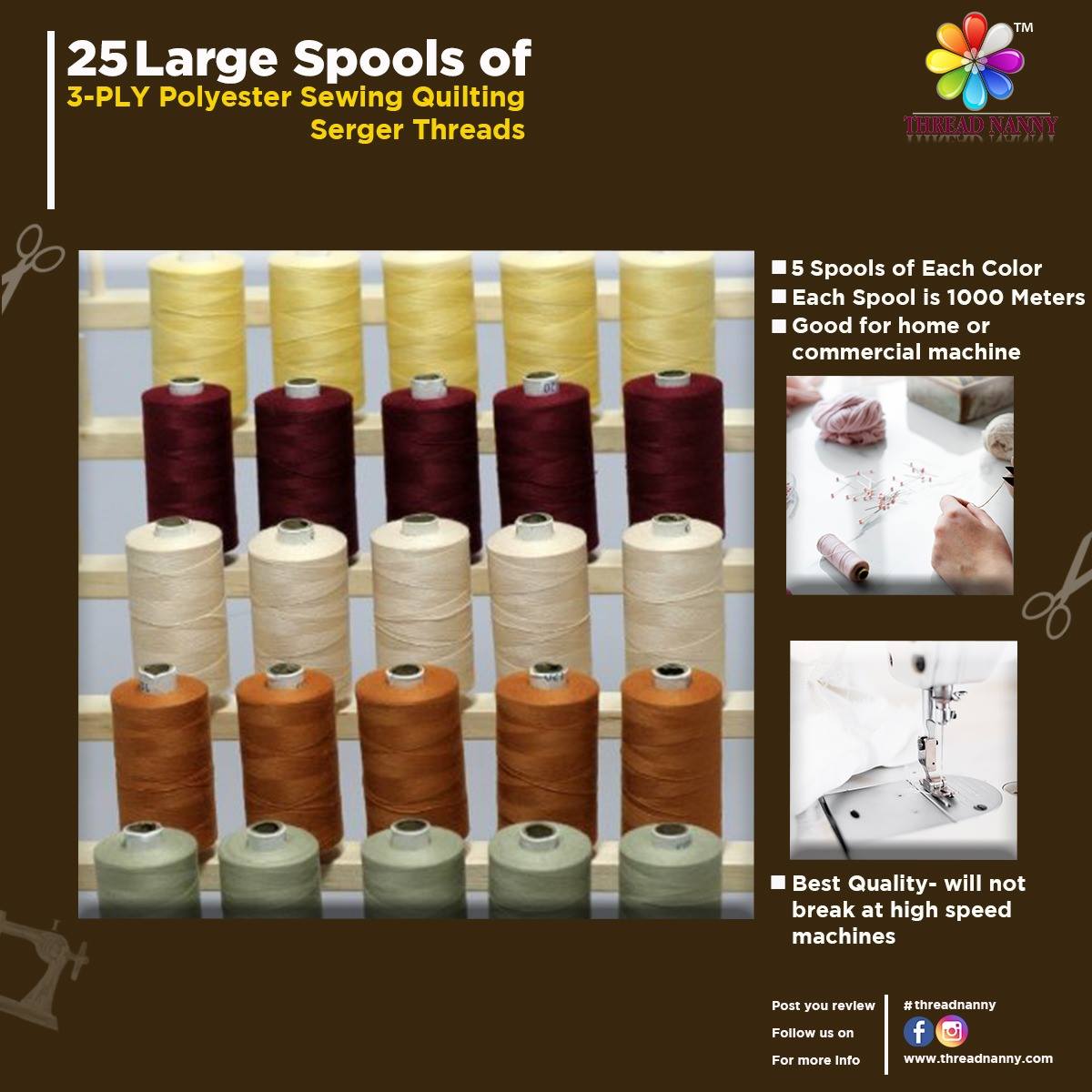 ThreadNanny - Thread Nanny brings you 25 Large Spools of... | Facebook