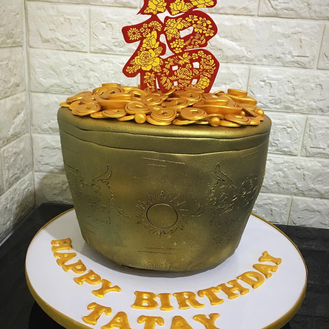 Kustom Keyks - 福 Cake Ancient Chinese bowl with Chinese...