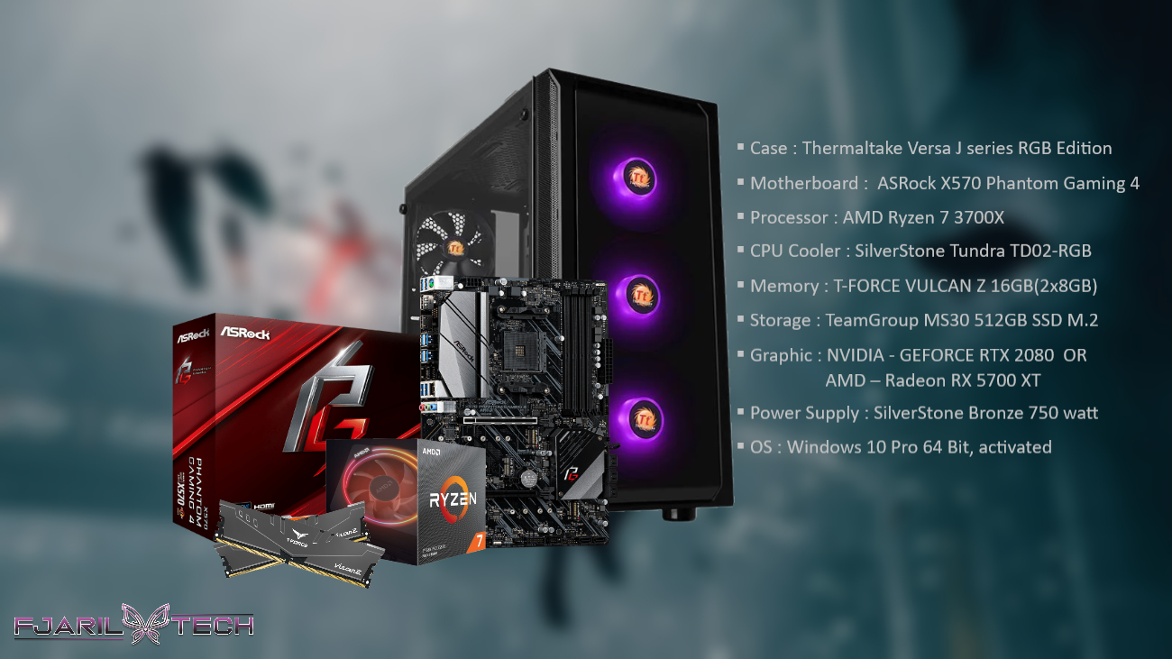 Ryzen 3000 Build : ￭ Case : Thermaltake Versa J series RGB 