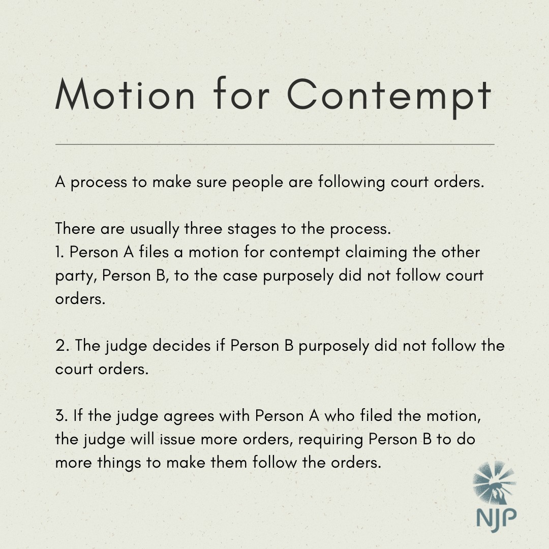 ⚖ Word of the Week: Motion for... - Northwest Justice Project