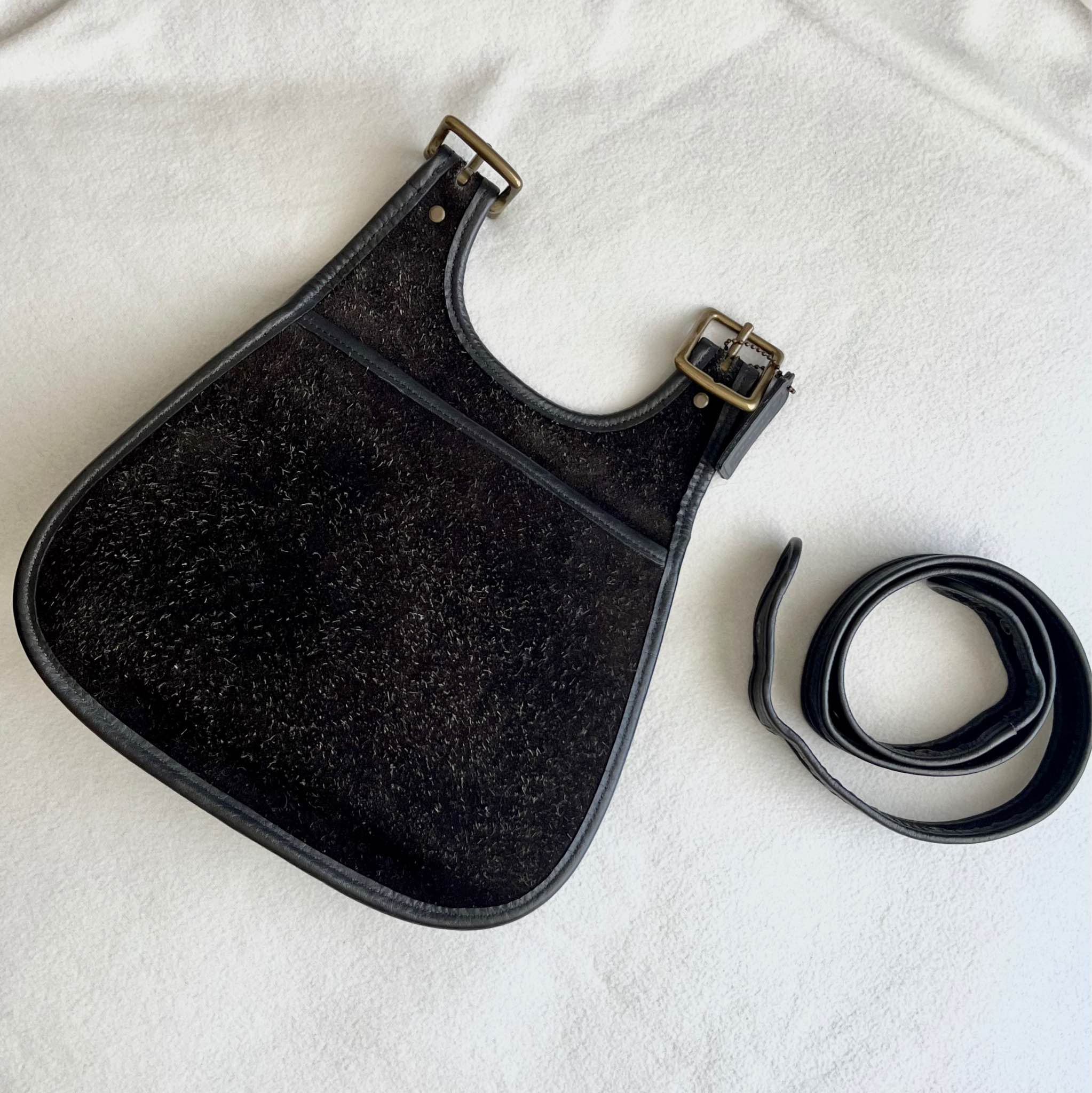 Rare Vintage Coach Berkeley Saddle Bag 9014 Black Shoulder 