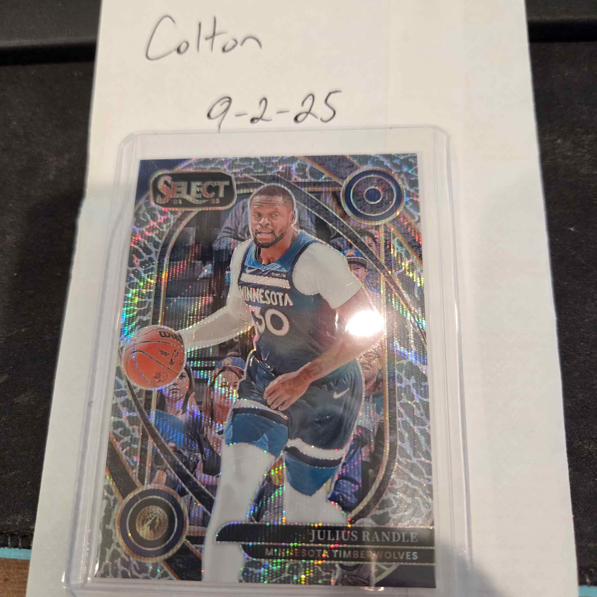 2024-25 Panini Select Julius Randle #206 SSP Prizm Elephant Print
