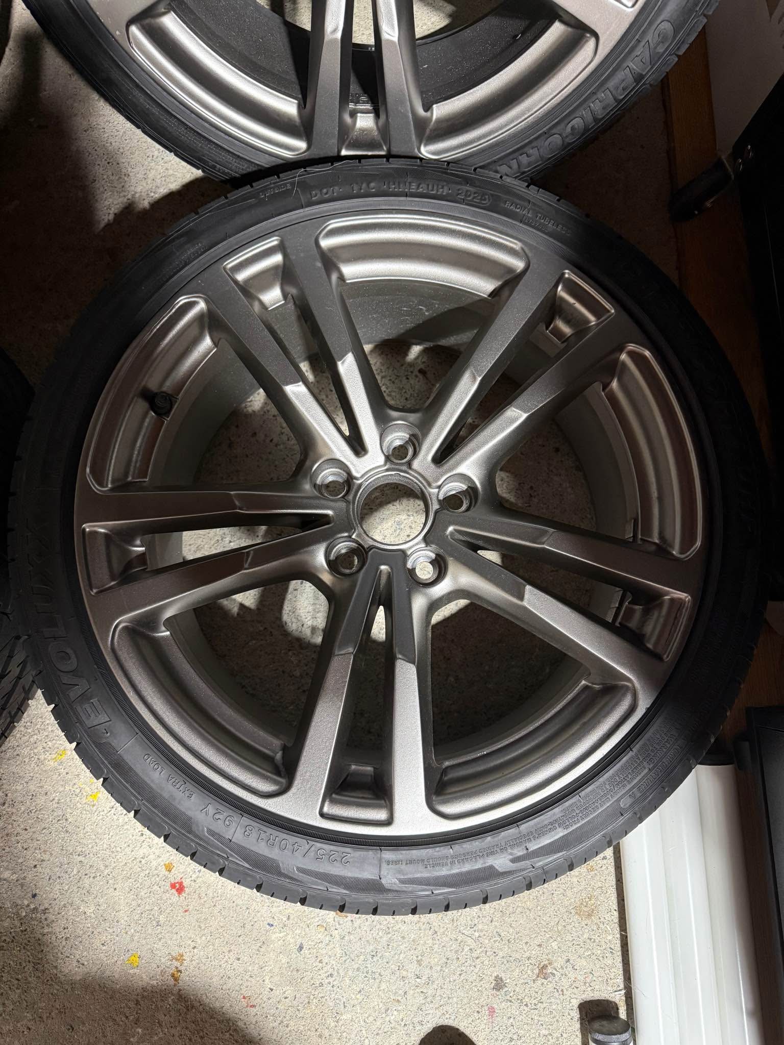 Audi/VW - 18” Split Y Speedline Wheels OEM Pearl Grey 18x8 5x112 46ET ...