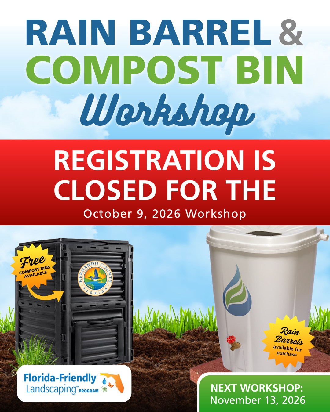 Rain Barrel + Compost Bin Workshop