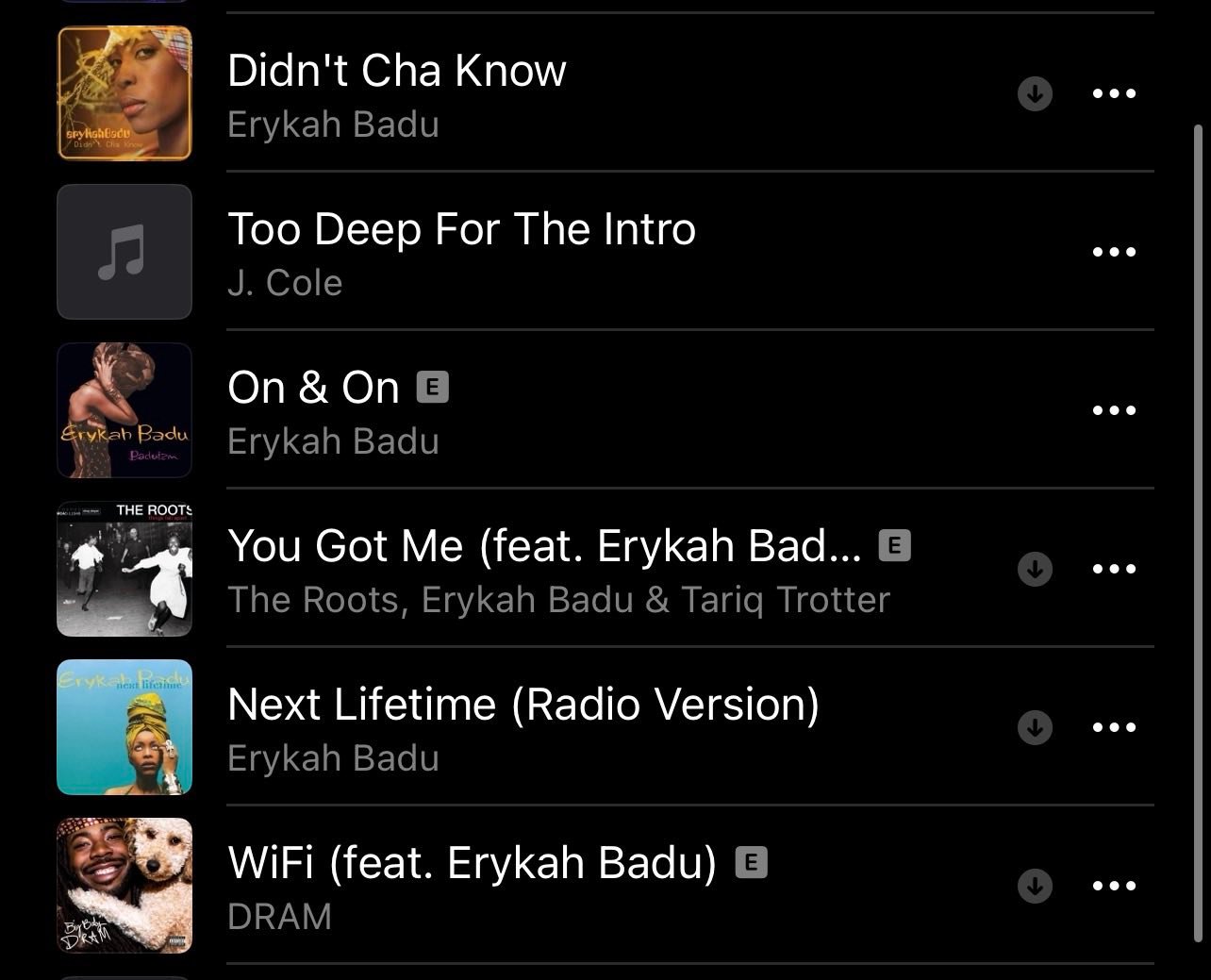 Erykah Badu inspired music playlist