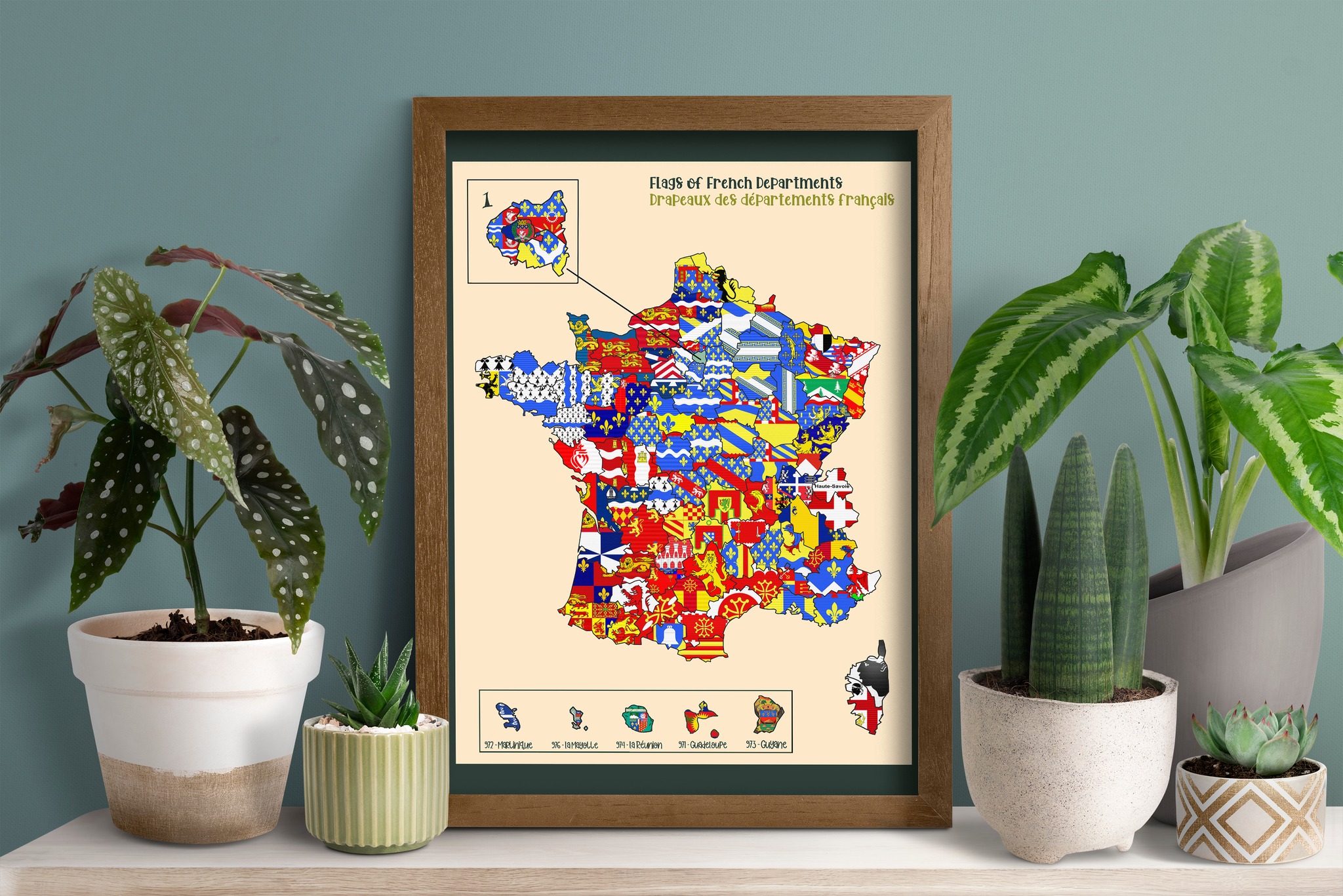 Where to find the historic French flag with darkened colors